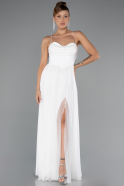 Robe De Soirée Longue Blanc ABU4596