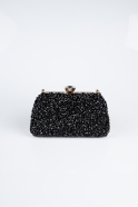 Sac de Soirée Luxe Plâtre Noir-Or SH849