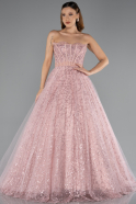 Robe De Soirée Longue Poudre ABU5265