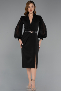 Robe de Cérémonie Midi Noir ABK2462