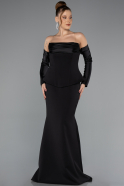 Robe Queue de Poisson Longue Noir ABU5421