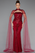 Robe De Soirée Perlé Longue Rouge Bordeaux ABU5363