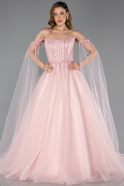 Robe De Fiançailles Grande Taille Longue Poudre ABU5470