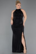 Robe Grande Taille Longue Noir ABU5427
