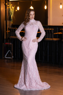 Haute Couture Robe Longue Dantelle Poudre ABU5462