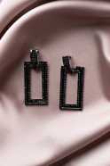 Boucle d'Oreille Noir UK925
