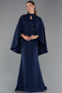Robe Queue de Poisson Longue Bleu Marine ABU5485
