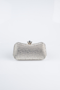 Sac de Soirée Luxe A motifs Platine SH855