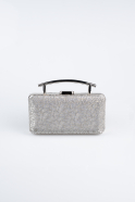 Sac de Soirée Luxe A motifs Platine SH857