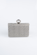 Sac de Soirée Luxe A motifs Platine SH858