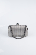 Sac de Soirée Luxe Coupe Au Laser Platine SH860