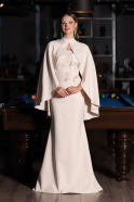 Robe Queue de Poisson Longue Beige ABU5485