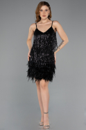 Robe de Cérémonie Courte Noir ABK1629