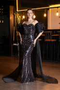 Robe de Soirée Longue Noir ABU5537