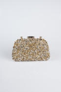 Sac de Soirée Luxe Pierreux Or SH839