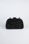 Sac de Soirée Luxe Pierreux Noir SH839