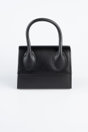 Sac De Soirée Luxe Cuir Noir KC165