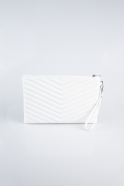 Sac De Soirée Cuir Blanc KC413