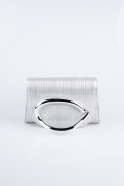 Sac de Soirée Luxe Coupe Au Laser Argent KC790