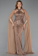 Robe de Soirée Longue Cuivre ABU5595