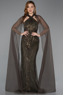 Robe de Soirée Longue Kaki ABU5595