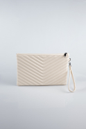 Sac De Soirée Cuir Beige KC413