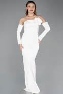 Robe de Soirée Longue Blanc ABU5629
