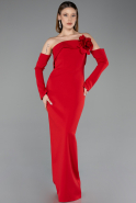 Robe de Soirée Longue Rouge ABU5629