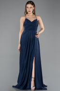 Robe de Soirée Longue Bleu Marine ABU5632