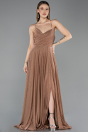 Robe de Soirée Longue Cuivre ABU5632