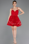Tenue de Soirée Courte Rouge ABK2435