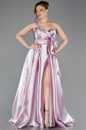 Robe de Soirée Longue Satin Poudre ABU4774