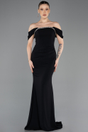 Robe Queue de Poisson Longue Noir ABU5740