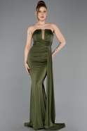 Robe de Soirée Longue Kaki ABU5746