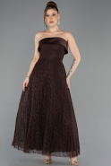 Tenue de Soirée Midi Dantelle Brun ABK2538