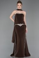 Robe de Soirée Longue Brun ABU5769