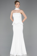 Robe de Soirée Longue Blanc ABU5774