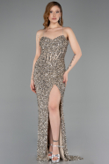 Robe De Soirée Squameuse Longue Vison ABU4842