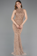 Robe de Soirée Longue Cuivre ABU4791