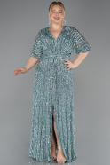 Robe De Soirée Grande Taille Longue Squameuse Menthe ABU5846
