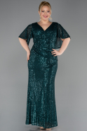Robe De Soirée Grande Taille Longue Émeraude ABU5837