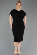 Robe De Soirée Grande Taille Midi Noir ABK2535