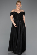 Robe de Soirée Grande Taille Longue Noir ABU5716