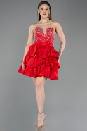 Robe De Soirée Courte Rouge ABK2560