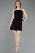 Tenue de Soirée Courte Dantelle Noir ABK2557