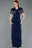 Robe de Soirée Longue Bleu Marine ABU5889