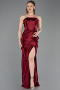 Robe De Soirée Longue Rouge Bordeaux ABU4944