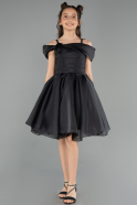Robe de Soirée Enfants Courte Noir ABK2566