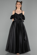 Robe de Soirée Enfants Longue Noir ABU5912