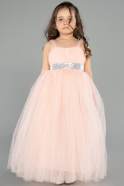 Robe De Soirée Enfants Longue Saumon ABU3031